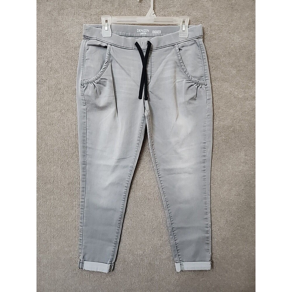 Denizen Levis Jogger Pants Womens Juniors 11 30 Gray Pull On Drawstring